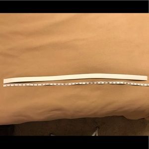 Anson white canvas belt strap, 1.25 inches